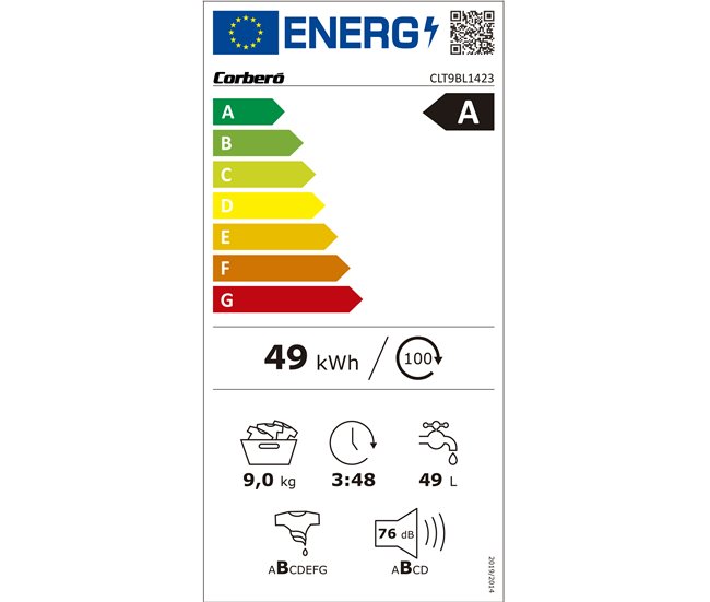 Conforama Lavadora carga frontal CORBERÓ CLT9BL1423 9kg 1400 RPM Descuento por venta flash