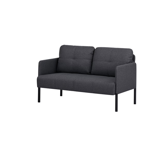 Conforama Sofá 2 plazas color gris oscuro POP Ofertas especiales