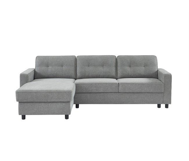Conforama Chaise longue CIAN reversible gris