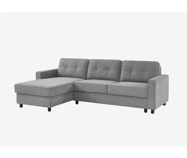 Conforama Chaise longue CIAN reversible gris En línea