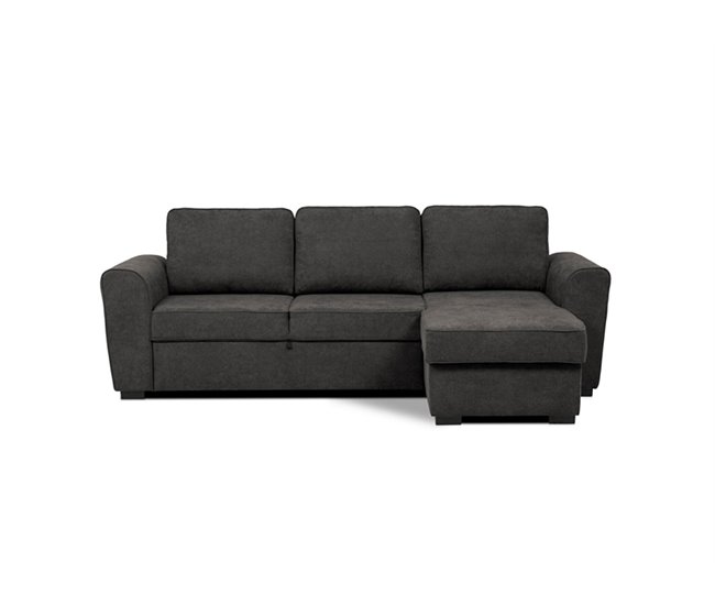 Conforama Chaise longue reversible con cama ASTON color antracita