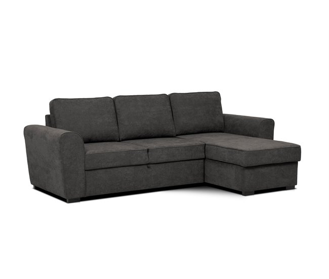 Conforama Chaise longue reversible con cama ASTON color antracita Outlet