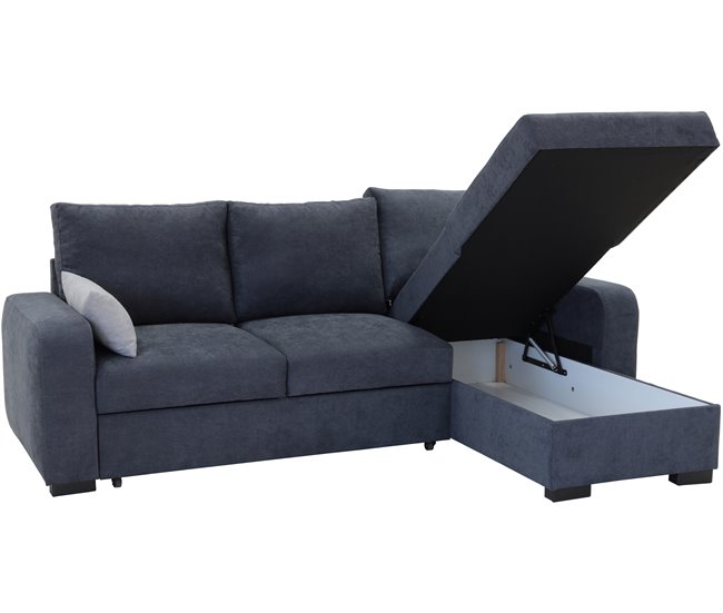 Conforama Chaise longue reversible con cama BROADWAY color gris oscuro Venta caliente