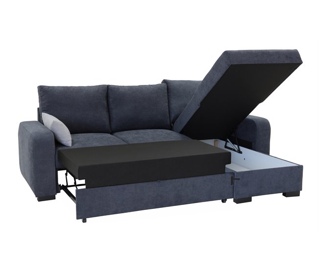 Conforama Chaise longue reversible con cama BROADWAY color gris oscuro Venta caliente