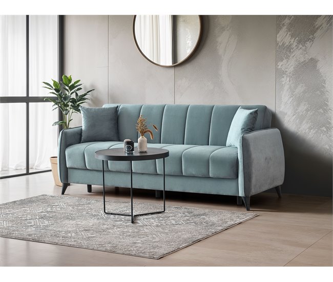 Conforama Sofá cama 3 plazas DIDO color azul Rebajas baratas