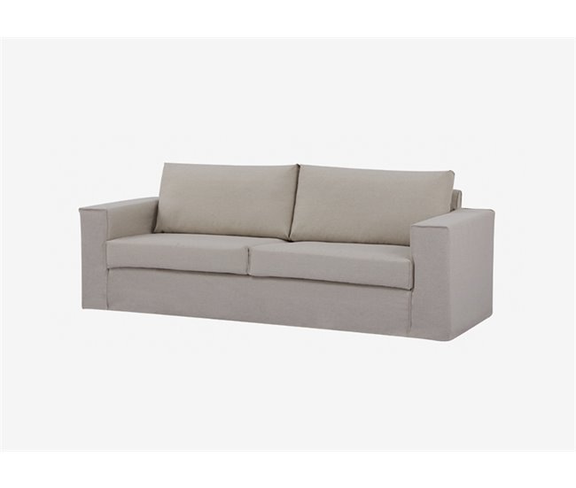 Conforama Sofá fijo JUNO 3 plazas color beige Ventas relámpago