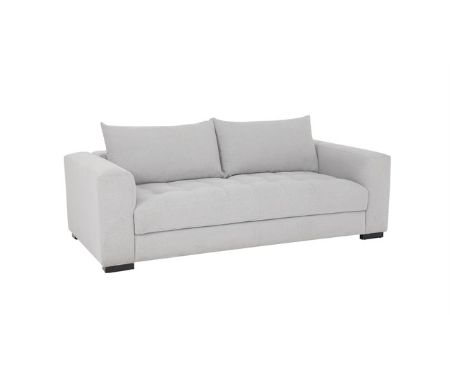 Conforama Sofá LAKE 3 plazas fijo gris claro Descuento