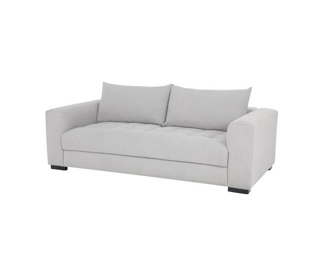 Conforama Sofá LAKE 3 plazas fijo gris claro Descuento