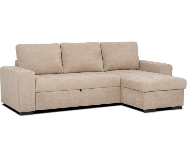 Conforama Chaise longue reversible de tela con cama HARRY color camel Tienda