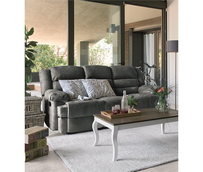 Conforama Sofá relax 3 plazas BERRY color antracita Liquidación