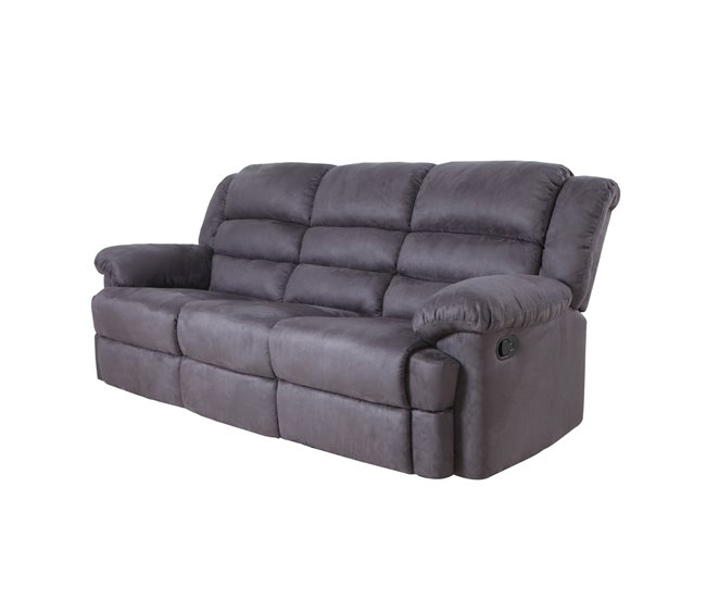 Conforama Sofá relax 3 plazas BERRY color antracita Liquidación