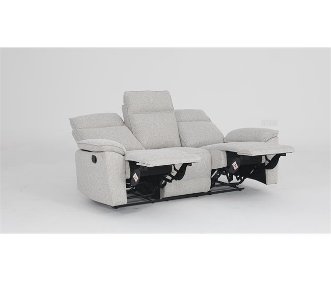 Conforama Sofá ALOISE 3 plazas relax manual beige Mejor oferta