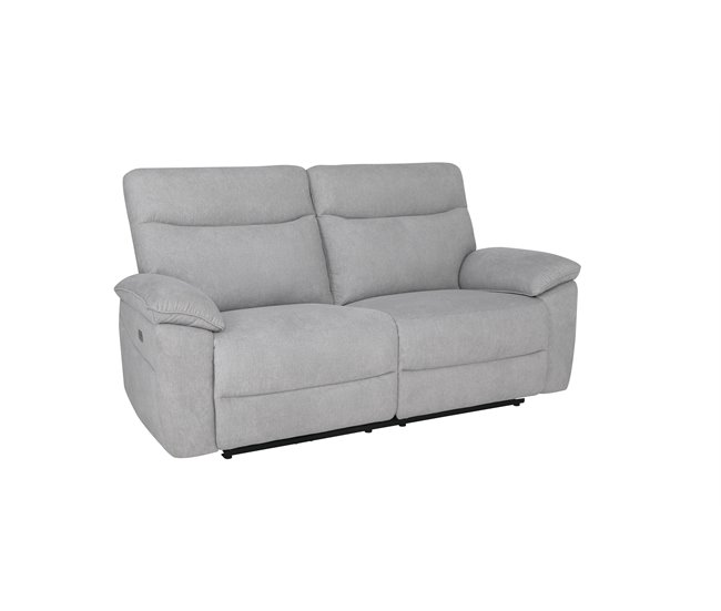 Conforama Sofá BREE 3 plazas relax eléctrico gris claro Rebajas top
