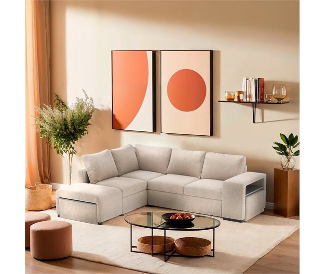 Conforama Rinconera ELTONEL con cama reversible camel Últimos 3 días