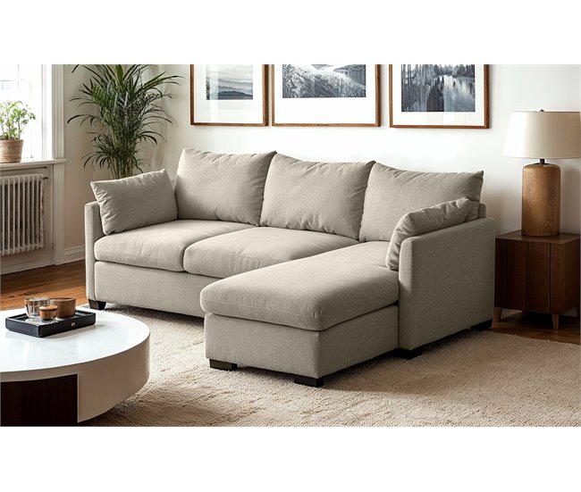 Conforama Chaise longue con cama revesible color beige SYCO 2 COMPRAR AHORA