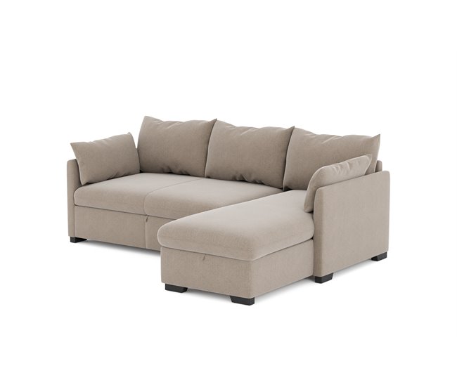 Conforama Chaise longue con cama revesible color beige SYCO 2 COMPRAR AHORA