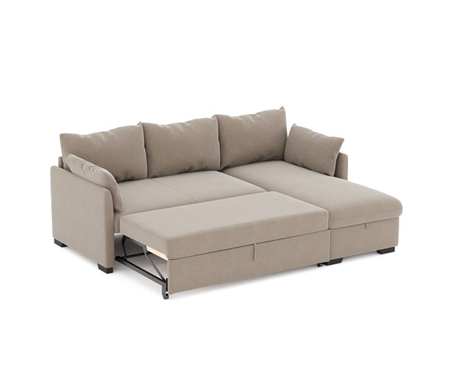 Conforama Chaise longue con cama revesible color beige SYCO 2 COMPRAR AHORA