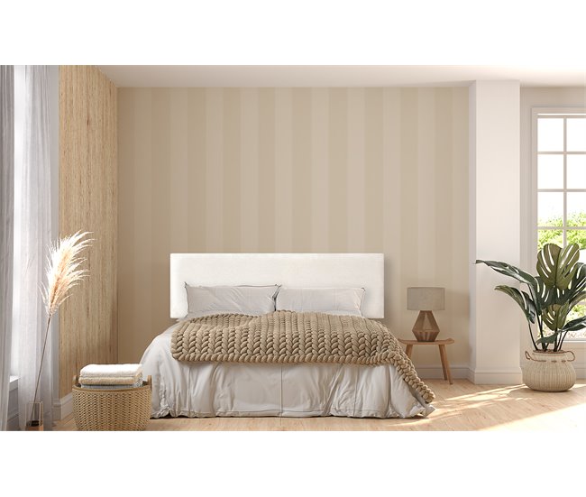 Conforama Cabecero DEGAS tejido blanco 160x50cm Superdescuento
