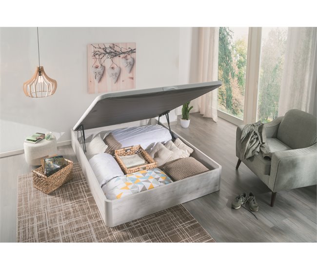 Conforama Canapé madera WOOD SPACE snow 135x190 Grandes descuentos