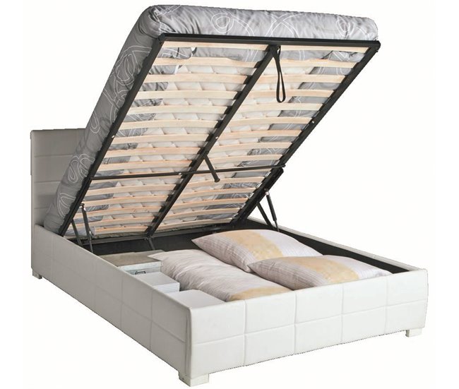 Conforama Cama CUORE 135/140x190cm color blanco Ofertas de temporada