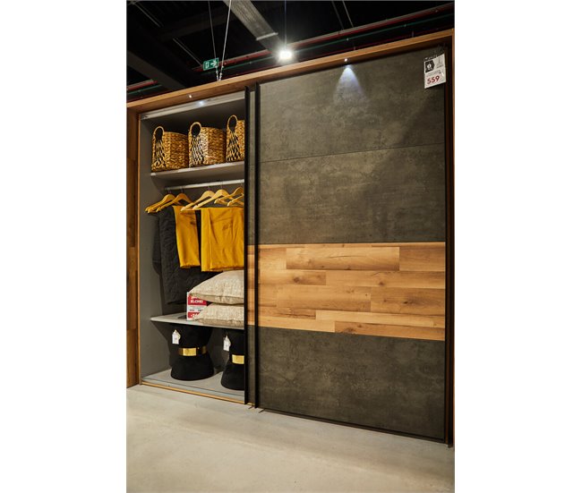 Conforama Armario RICCIANO puertas correderas 230x215cm roble Devoluciones gratuitas