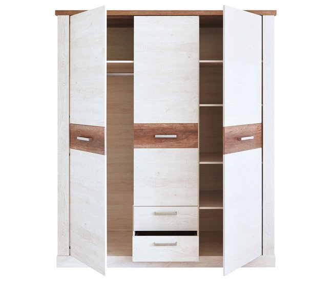 Conforama Armario VERONA puertas batientes y 2 cajones 170x199cm roble 2025