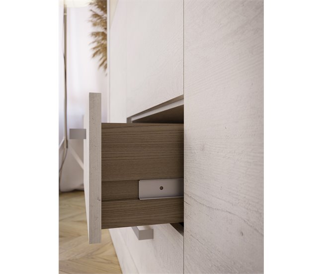 Conforama Armario VERONA puertas batientes y 2 cajones 170x199cm roble 2025