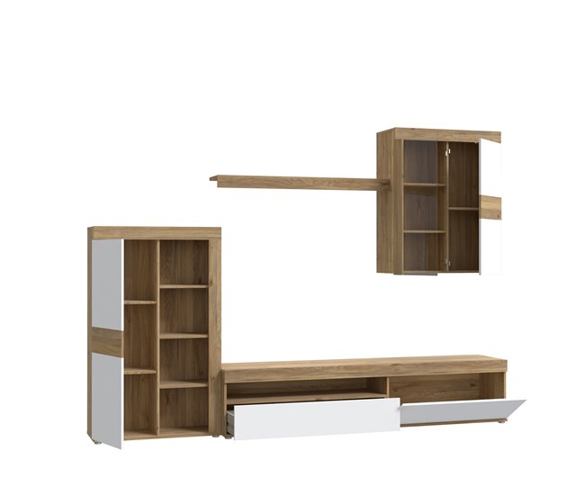Conforama Compacto tv 279 9cm roble y blanco MELIDES Ofertas