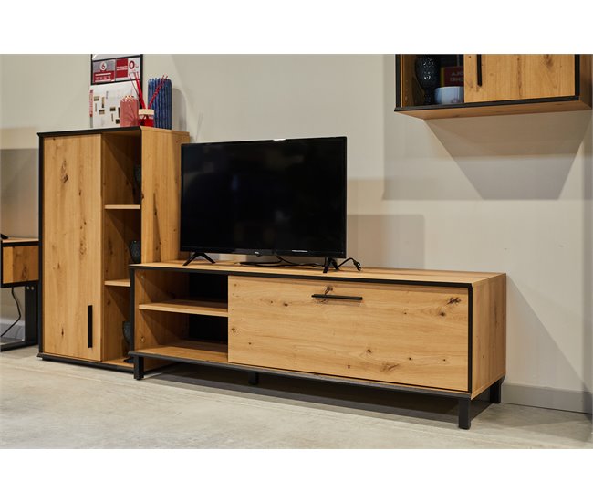 Conforama Mueble compacto de TV PORTOPINO 236 cm roble Rebajas baratas