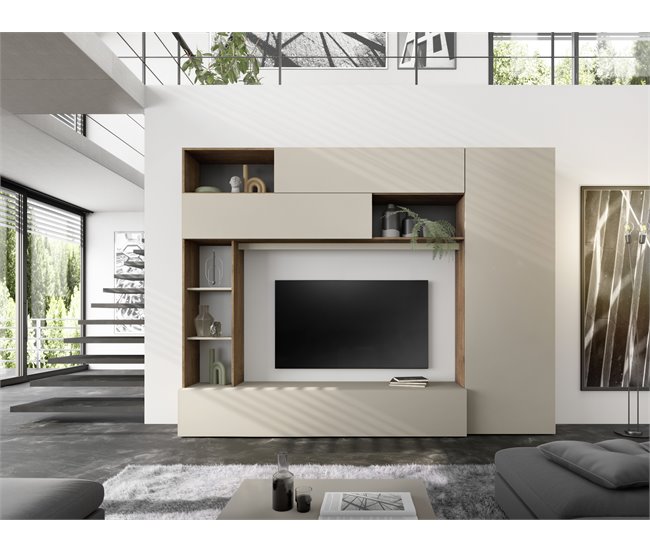 Conforama Compacto tv visón y roble PRATIKO Rebajas de fábrica