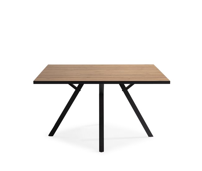 Conforama Mesa de comedor MILENA cuadrada 136cm roble negro Tienda