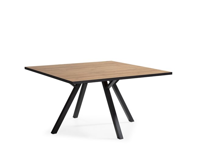 Conforama Mesa de comedor MILENA cuadrada 136cm roble negro Tienda