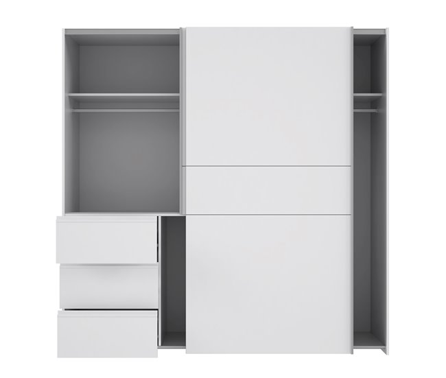 Conforama Armario NEVADA PLUS puertas correderas y 3 cajones 200x200cm ÚLTIMAS EDICIONES