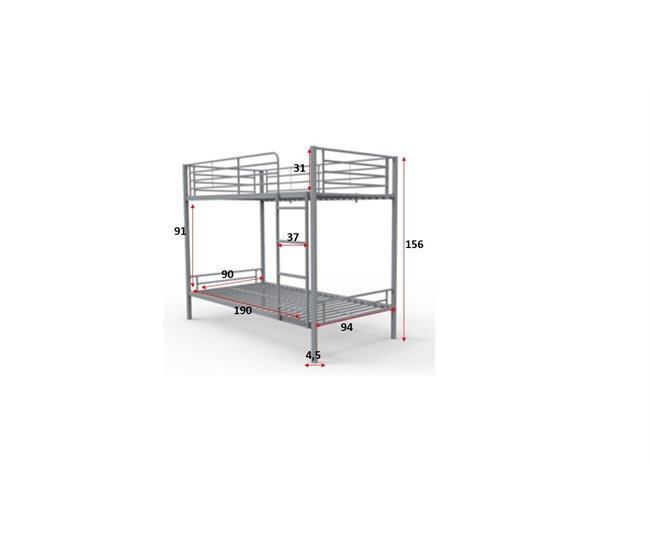 Conforama Litera 90x190 con barrera protectora JORDAN Últimos 2 días
