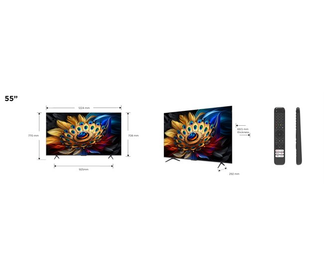 Conforama TV 55 pulgadas TCL 55C655 QLED Smart TV 3 HDMI 1 USB Solo queda un día