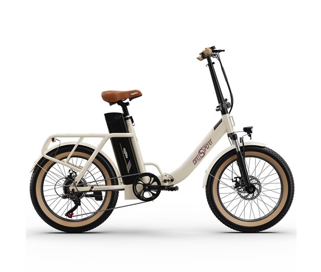 Conforama Bicicleta Eléctrica ONESPORT OT16-2 - Ruedas de 20" Motor 250W Batería 48V17Ah Autonomía 60KM - Blanco