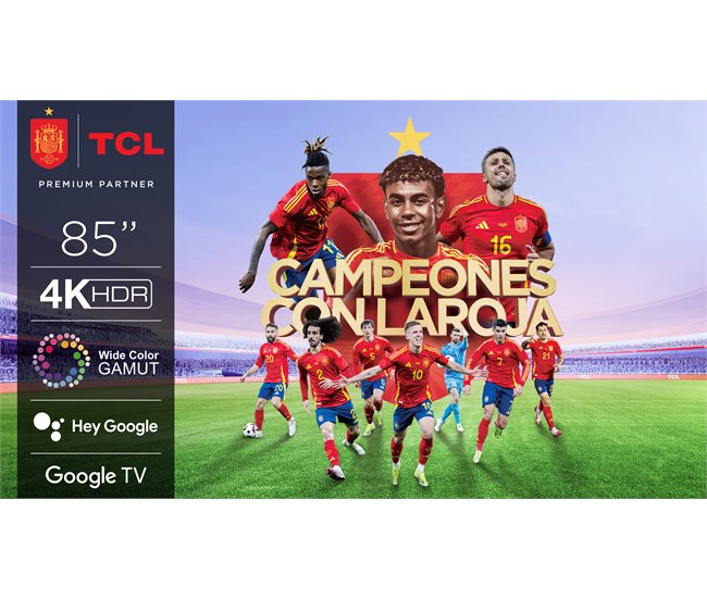 Conforama TV 85 pulgadas TCL 85V6B 4K Smart TV 3 HDMI 1 USB
