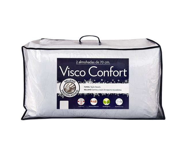 Conforama Pack 2 almohadas 70cm VISCOCONFORT Oferta especial