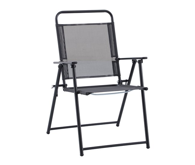 Conforama Set de jardín con mesa 4 sillas y parasol ROMA color gris Tienda