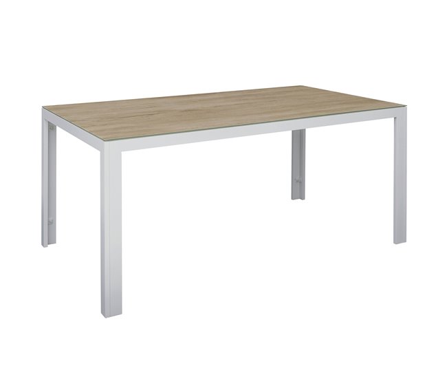 Conforama Set de jardín con mesa y 6 Sillas ANZIO color gris Oferta especial de fábrica