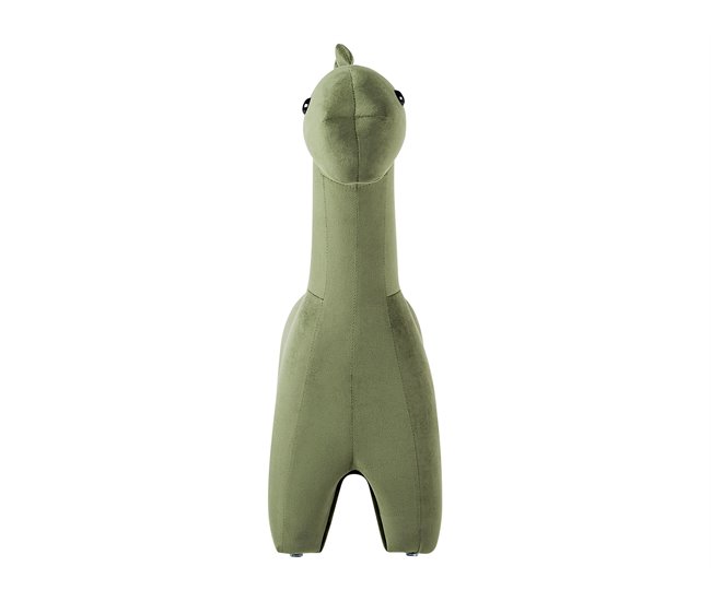 Conforama Reposapiés de terciopelo verde BRONTOSAUR Grandes ahorros