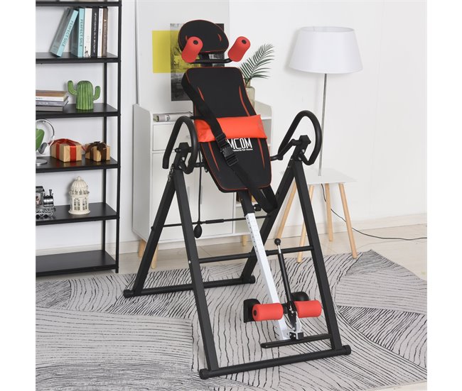 Conforama HOMCOM Tabla de Inversión Gravitacional Plegable con Cinturón de Seguridad Regulable en Altura para Usuarios de 130-190cm Ejercicio y Alivio de Dolores de Espalda Carga Máxima 150 kg COMPRAR AHORA