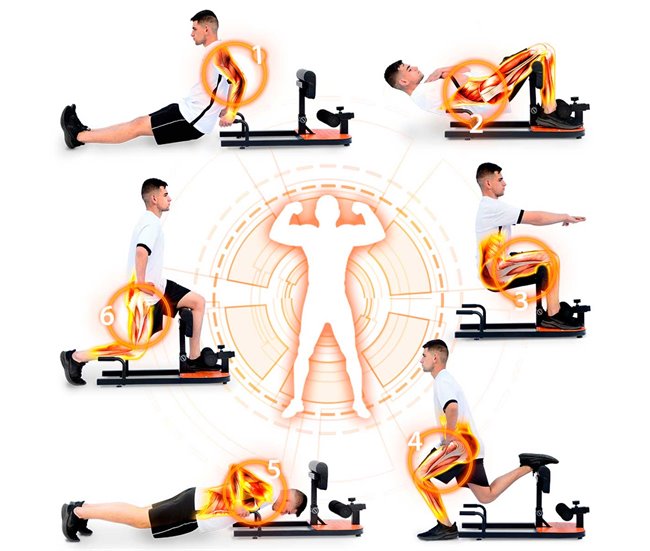 Conforama Máquina Sentadillas Abdominales Trainer Crouch Pierna Glúteo Entrenamiento Ejercicio. Gridinlux Limitado a 3 días