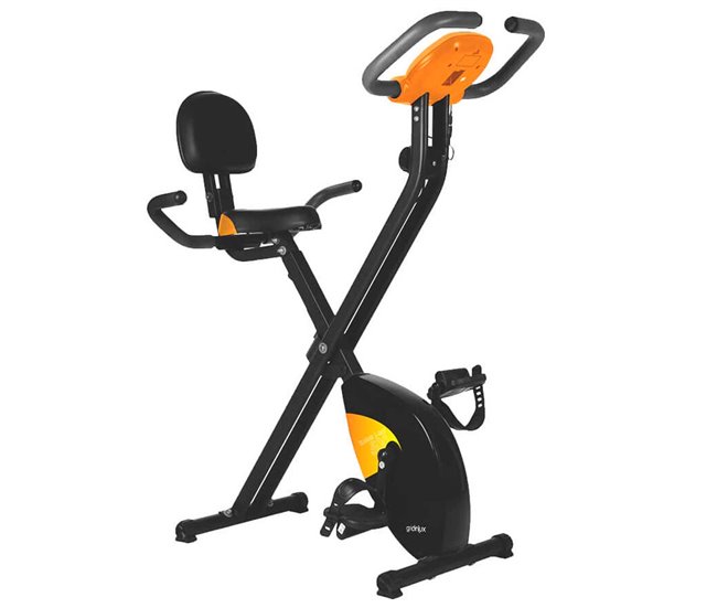 Conforama Bicicleta estática TRAINER X-BIKE 500 Magnética Plegable Pantalla LCD 8 Niveles GRIDINLUX Ahorra y exporta