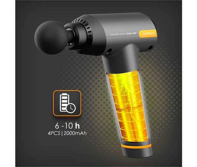 Conforama Pistola Masaje Muscular Masajeador GUN 245 Profesional 20 Modos Gridinlux En oferta