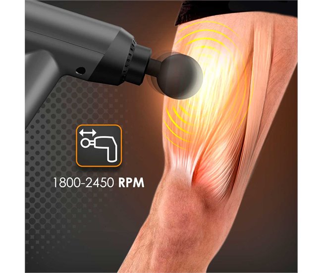 Conforama Pistola Masaje Muscular Masajeador GUN 245 Profesional 20 Modos Gridinlux En oferta