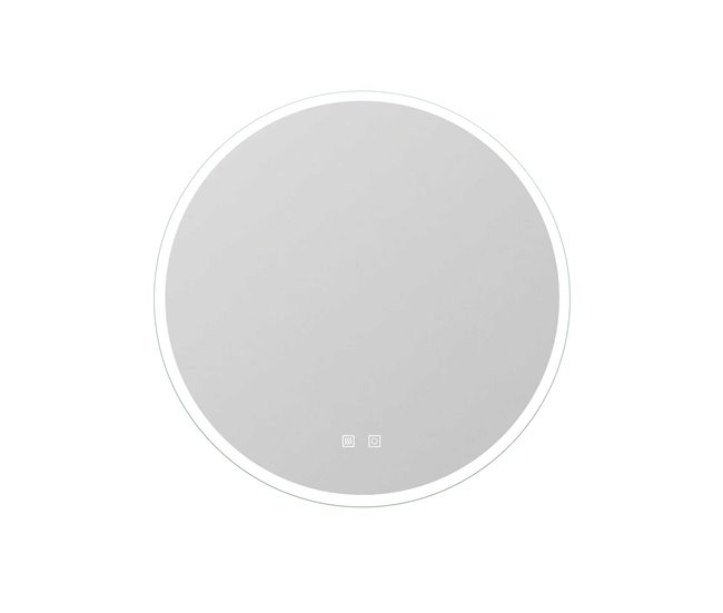 Conforama Espejo redondo de baño LED 60cm + antivaho + brillo ajustable