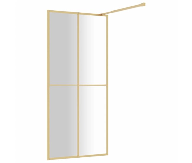 Conforama vidaXL Mampara puerta de ducha vidrio transparente ESG dorado 80x195cm En línea