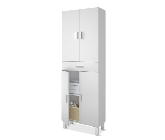 Conforama Columna de baño Aruba Blanco brillo 60 x 182 x 29 cm Ofertas