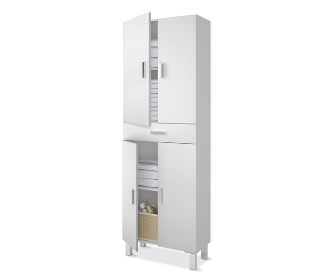 Conforama Columna de baño Aruba Blanco brillo 60 x 182 x 29 cm Ofertas